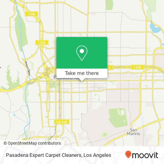 Pasadena Expert Carpet Cleaners map