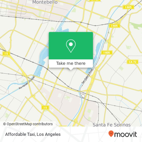 Mapa de Affordable Taxi