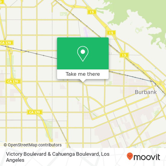 Mapa de Victory Boulevard & Cahuenga Boulevard