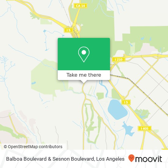 Mapa de Balboa Boulevard & Sesnon Boulevard