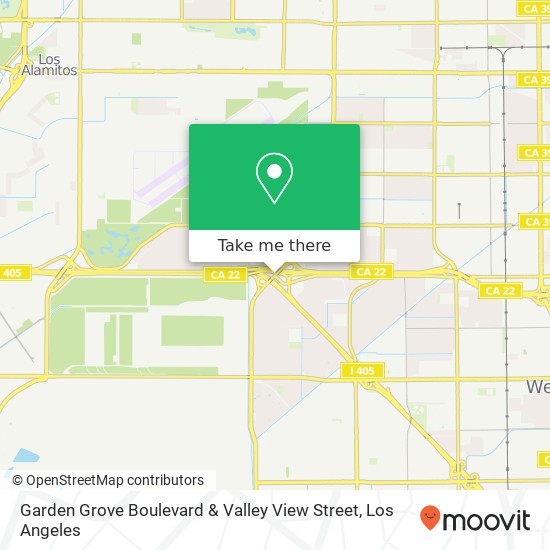 Garden Grove Boulevard & Valley View Street map