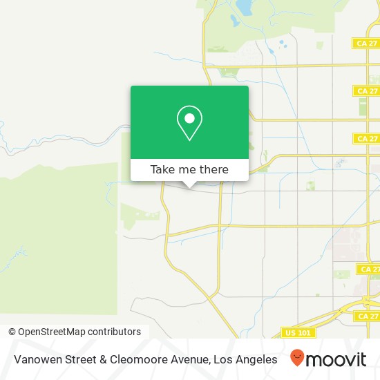 Vanowen Street & Cleomoore Avenue map