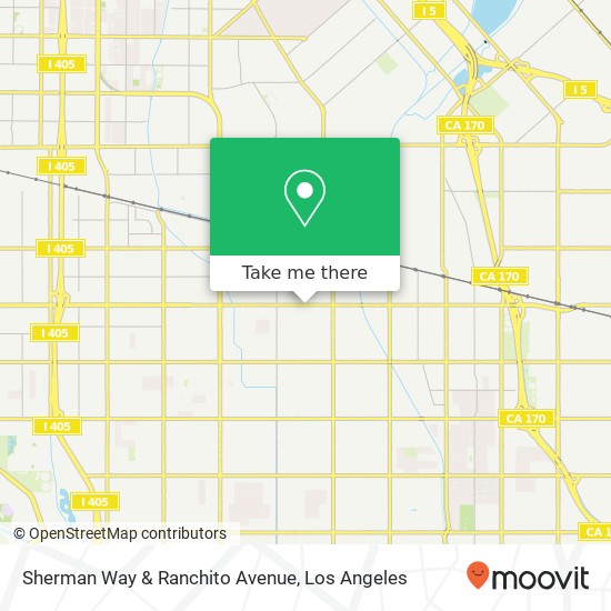 Sherman Way & Ranchito Avenue map