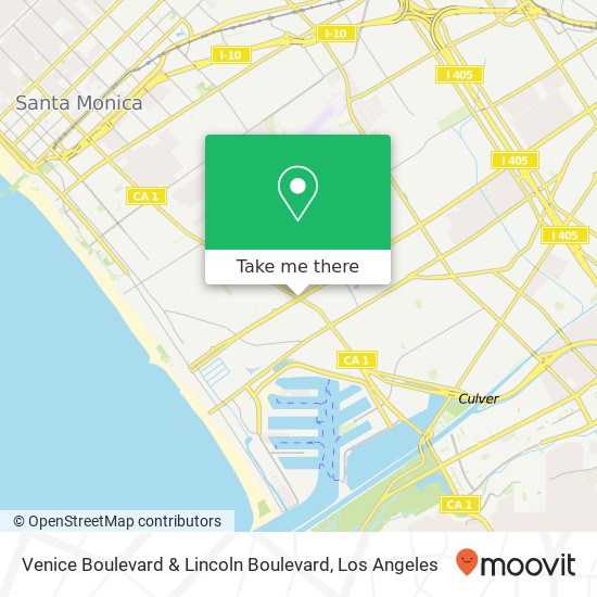 Venice Boulevard & Lincoln Boulevard map