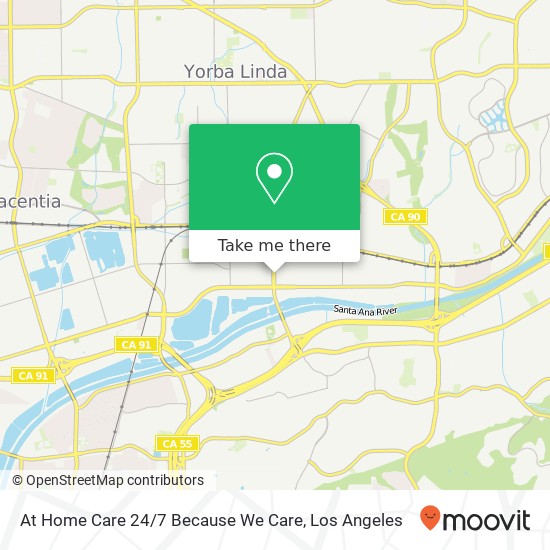 At Home Care 24 / 7 Because We Care map