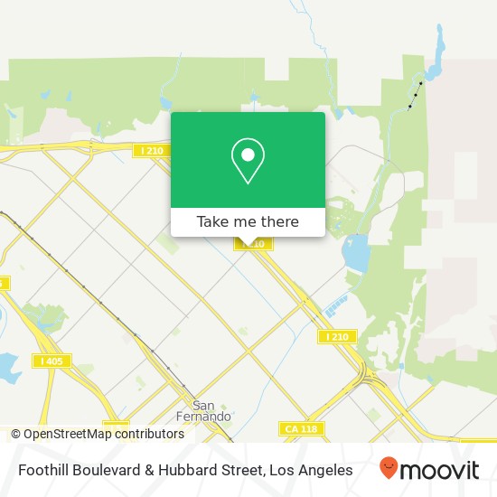 Foothill Boulevard & Hubbard Street map