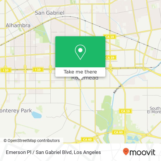 Emerson Pl / San Gabriel Blvd map