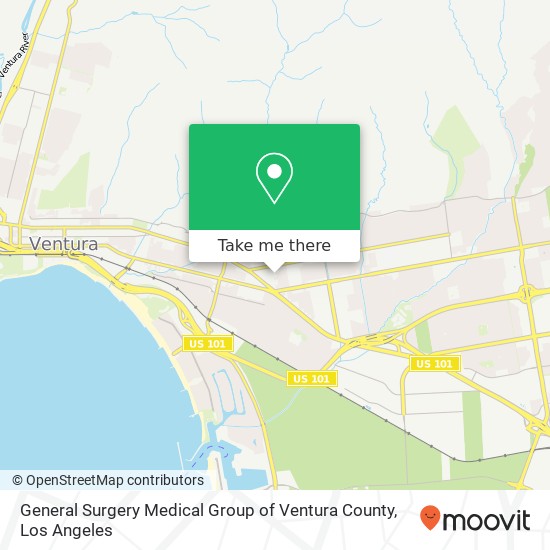 Mapa de General Surgery Medical Group of Ventura County