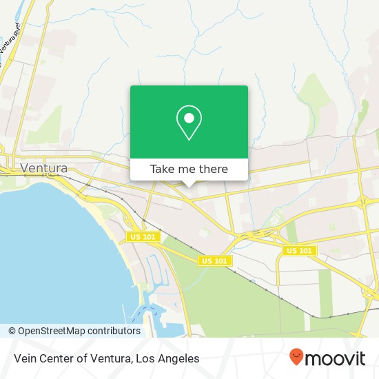 Mapa de Vein Center of Ventura