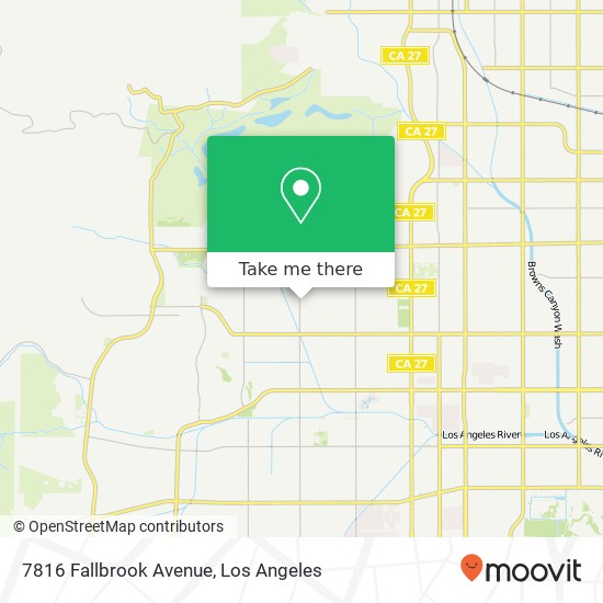 7816 Fallbrook Avenue map