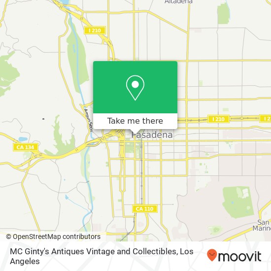 MC Ginty's Antiques Vintage and Collectibles map