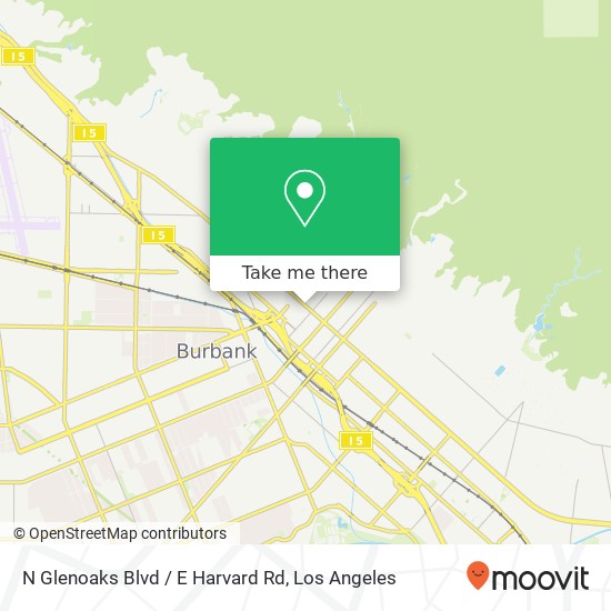 N Glenoaks Blvd / E Harvard Rd map