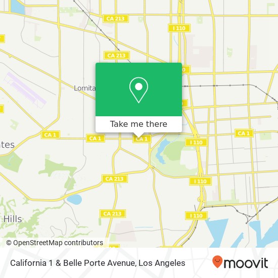 California 1 & Belle Porte Avenue map