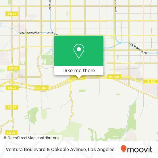 Ventura Boulevard & Oakdale Avenue map