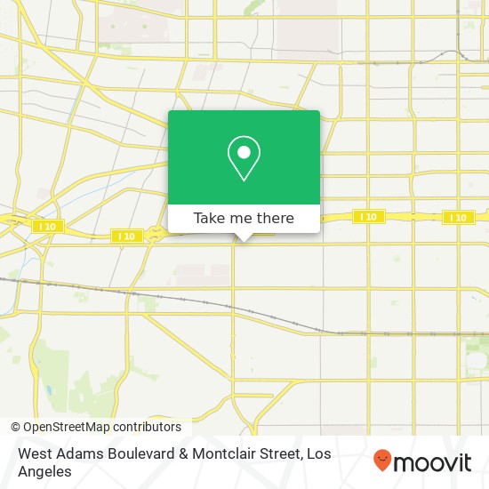 West Adams Boulevard & Montclair Street map