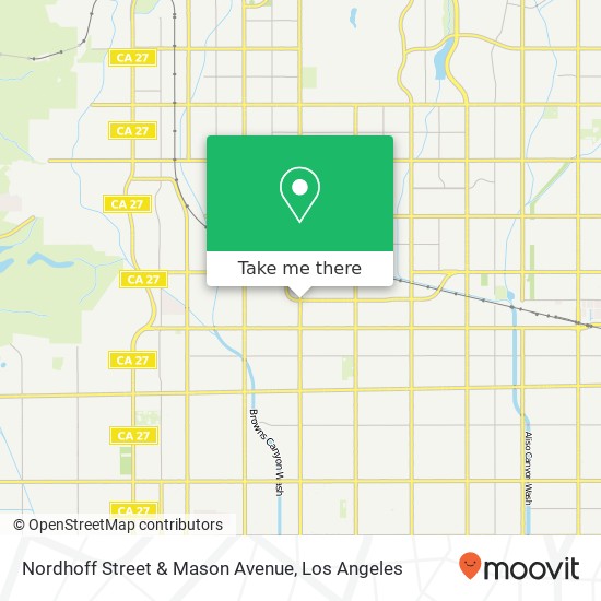 Nordhoff Street & Mason Avenue map