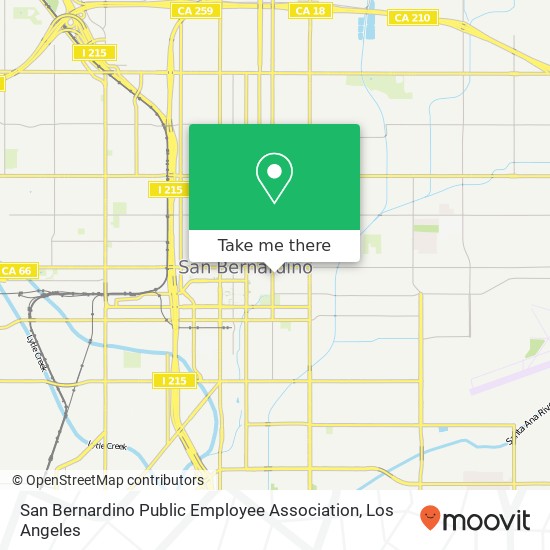 Mapa de San Bernardino Public Employee Association