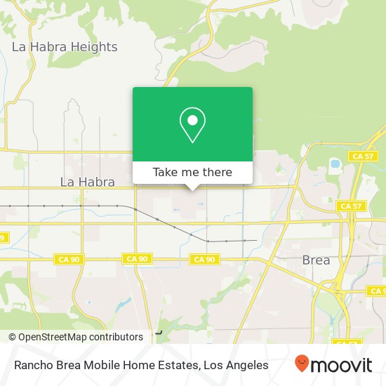 Rancho Brea Mobile Home Estates map