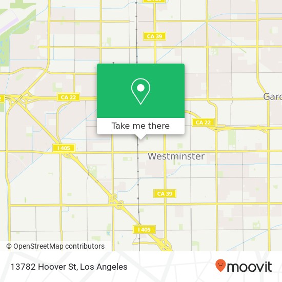 Mapa de 13782 Hoover St