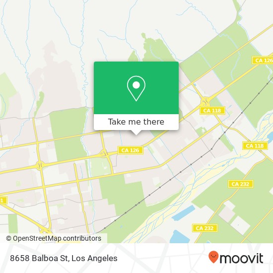 Mapa de 8658 Balboa St