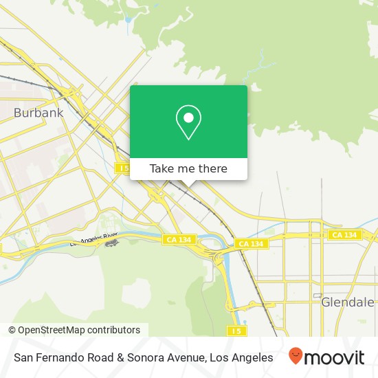 San Fernando Road & Sonora Avenue map