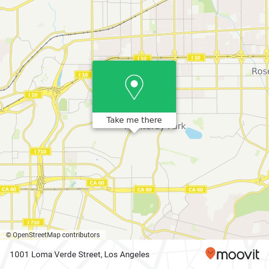 1001 Loma Verde Street map