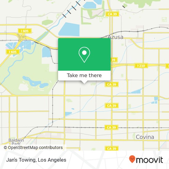 Jan's Towing map