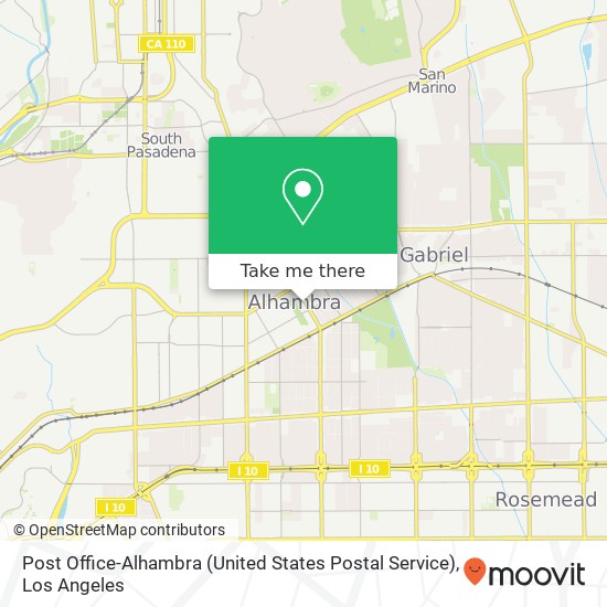 Post Office-Alhambra (United States Postal Service) map