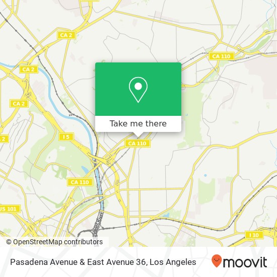 Pasadena Avenue & East Avenue 36 map