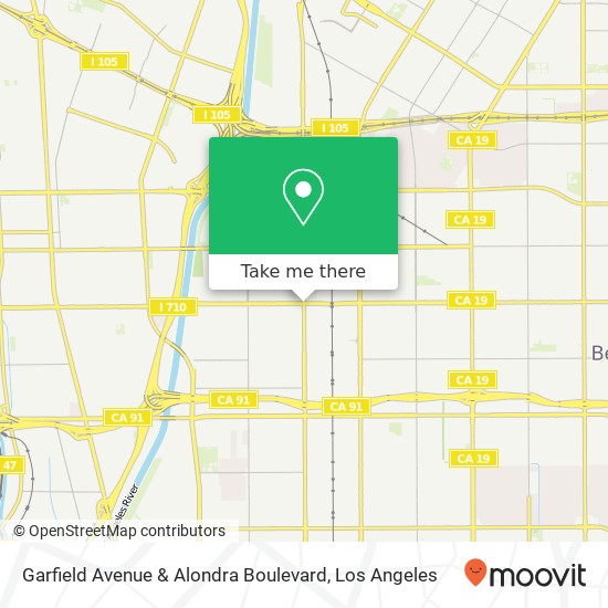 Mapa de Garfield Avenue & Alondra Boulevard