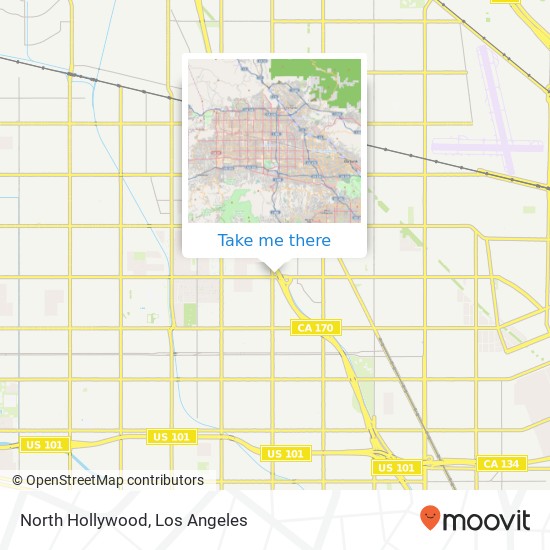 North Hollywood map