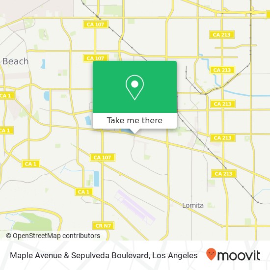 Mapa de Maple Avenue & Sepulveda Boulevard