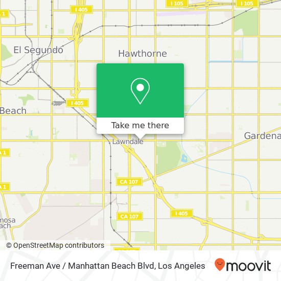 Mapa de Freeman Ave / Manhattan Beach Blvd