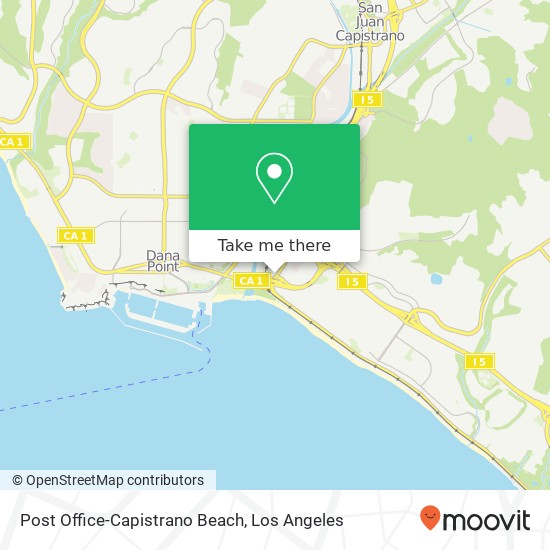 Mapa de Post Office-Capistrano Beach