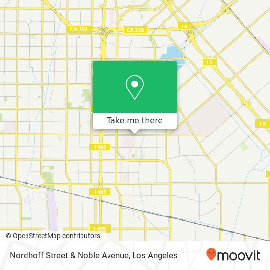 Nordhoff Street & Noble Avenue map