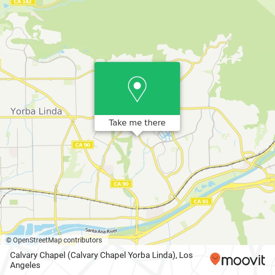 Mapa de Calvary Chapel (Calvary Chapel Yorba Linda)