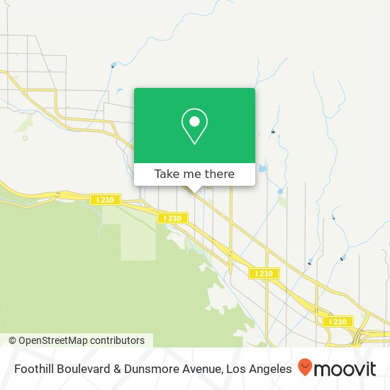 Foothill Boulevard & Dunsmore Avenue map