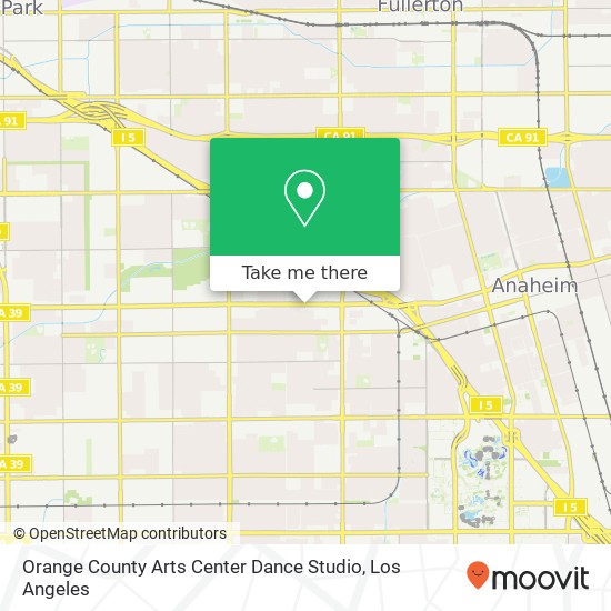 Orange County Arts Center Dance Studio map