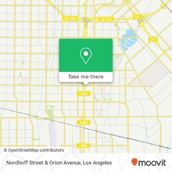 Nordhoff Street & Orion Avenue map