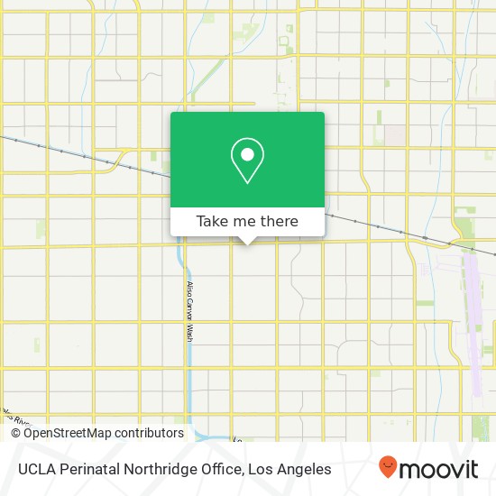 Mapa de UCLA Perinatal Northridge Office