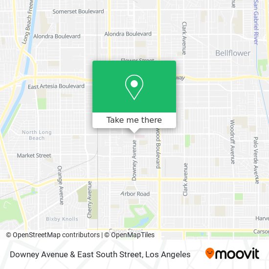 Downey Avenue & East South Street map