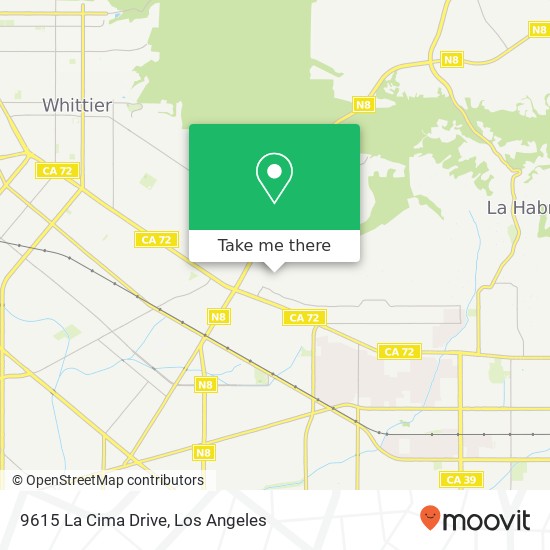 9615 La Cima Drive map