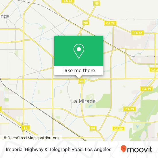 Imperial Highway & Telegraph Road map