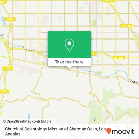 Church of Scientology Mission of Sherman Oaks map