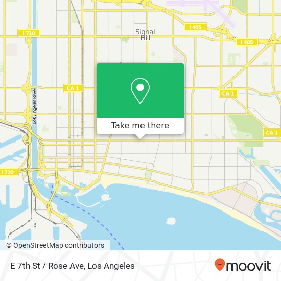 E 7th St / Rose Ave map
