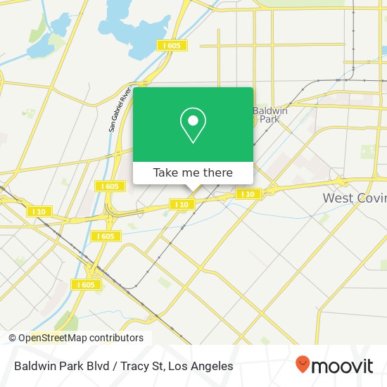 Baldwin Park Blvd / Tracy St map