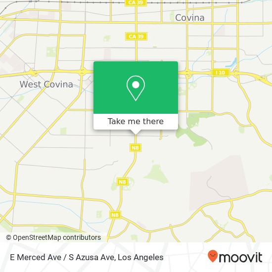 E Merced Ave / S Azusa Ave map