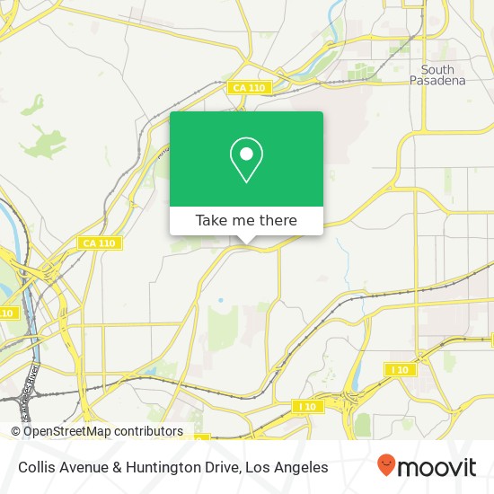 Collis Avenue & Huntington Drive map