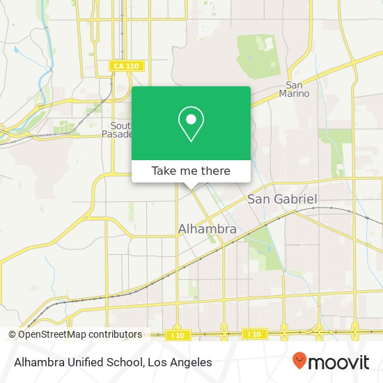 Mapa de Alhambra Unified School