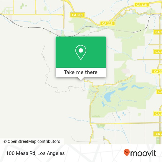 100 Mesa Rd map